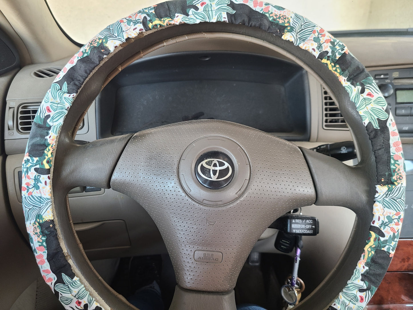 Black Cat Steering Wheel Cover