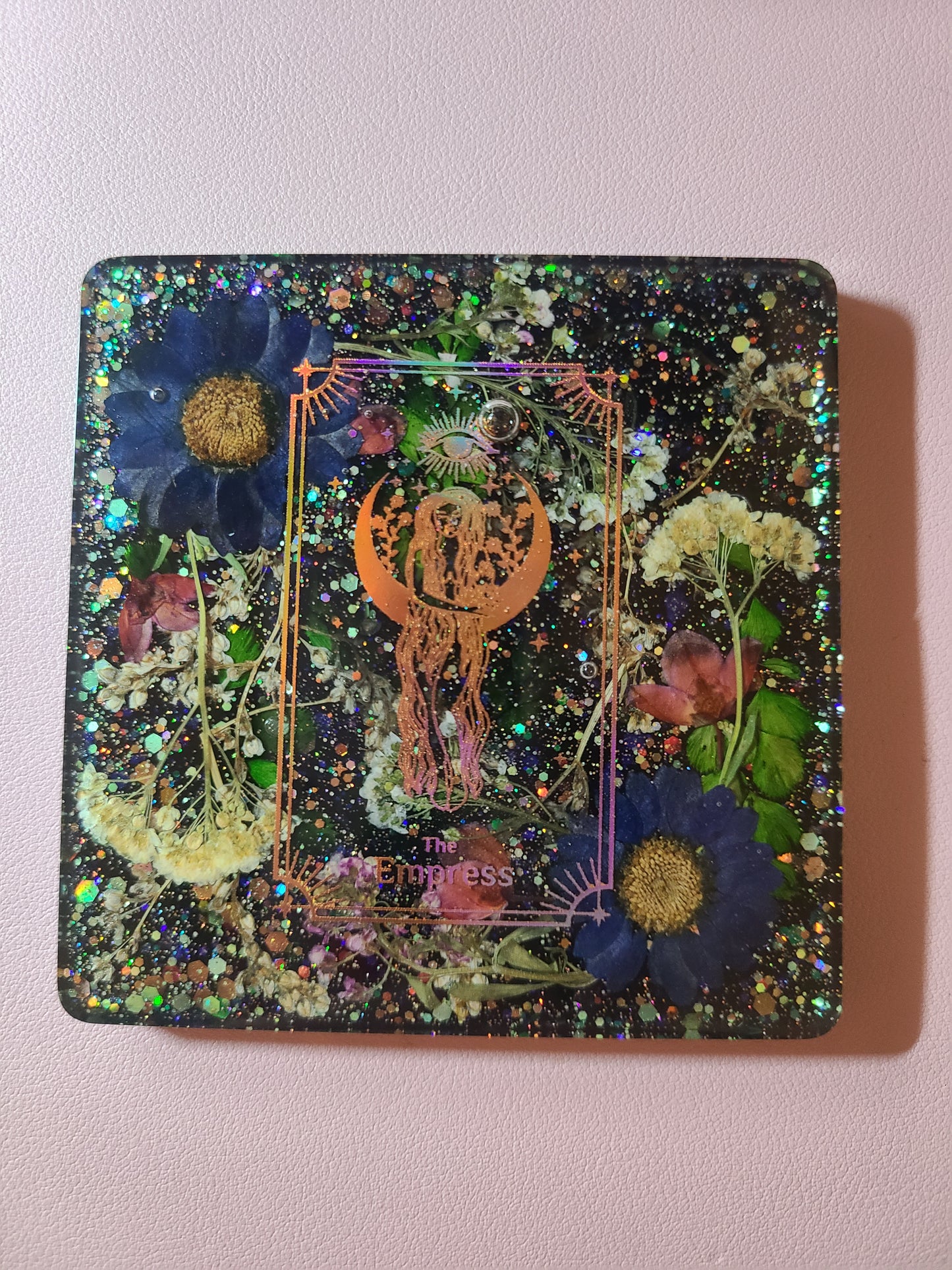 The Empress Tarot Flower Coaster/ Wall Art