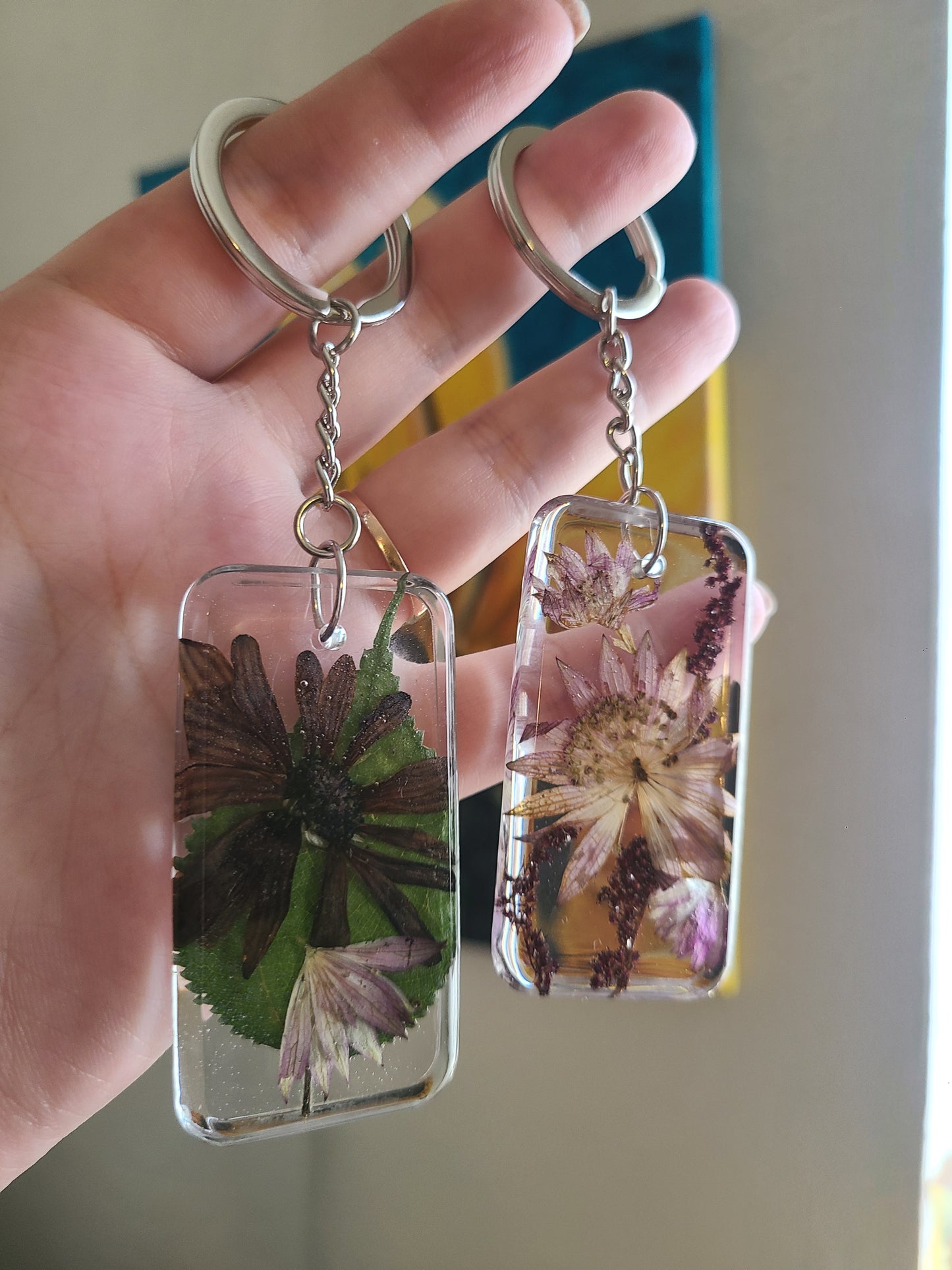 Dried Floral Keychain