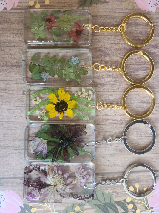 Dried Floral Keychain