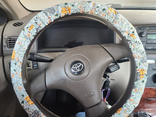 Halloween Cats Steering Wheel Cover