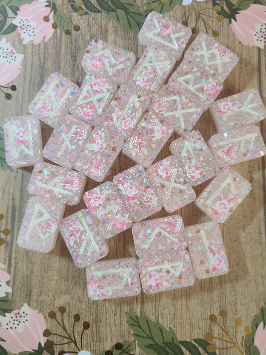 Floral Elder Futhark Rune Set
