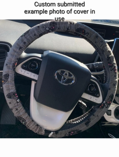 Black Cat Steering Wheel Cover