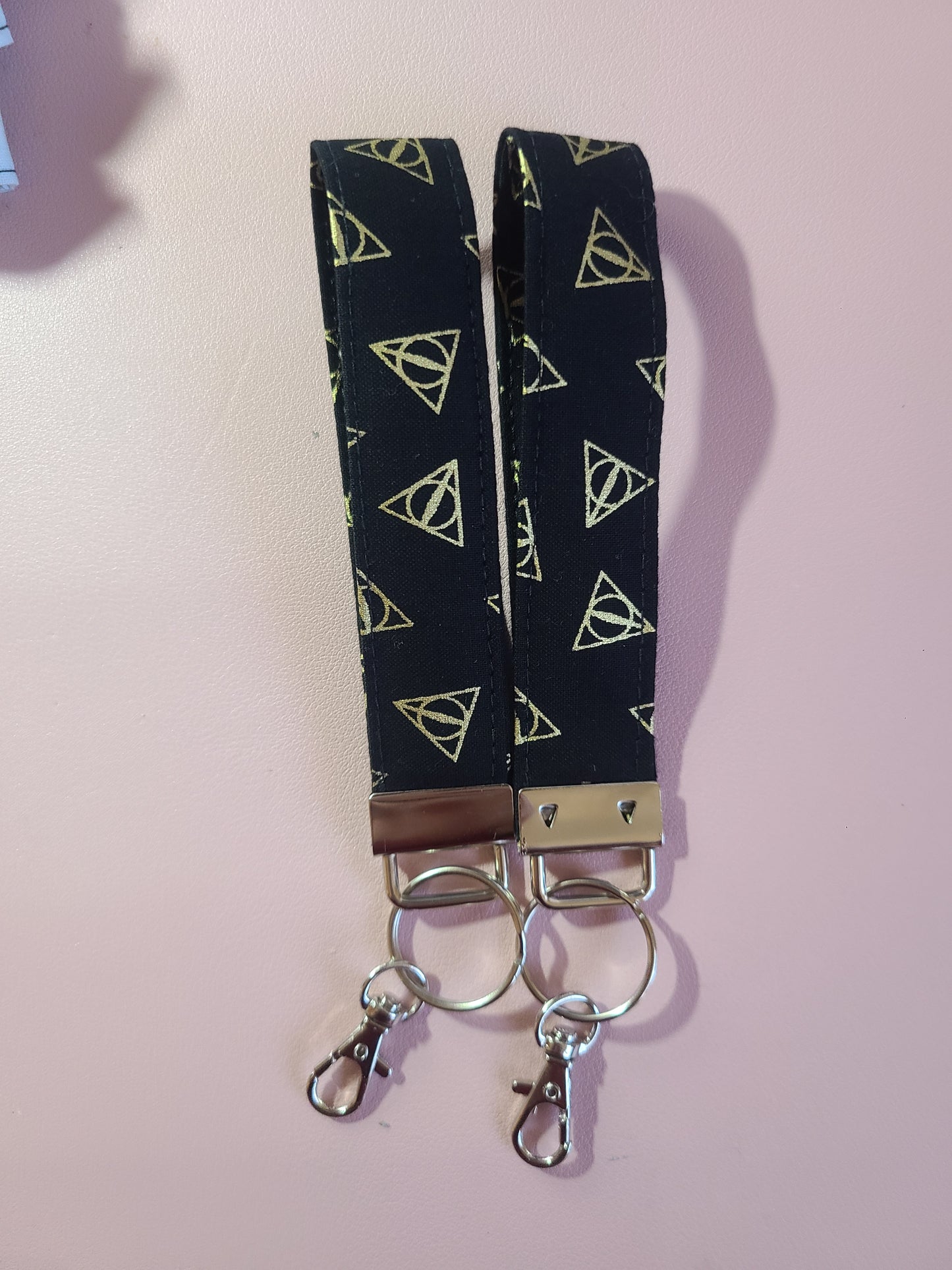 Wristlet Keychain made with Licensed HP Fabric
