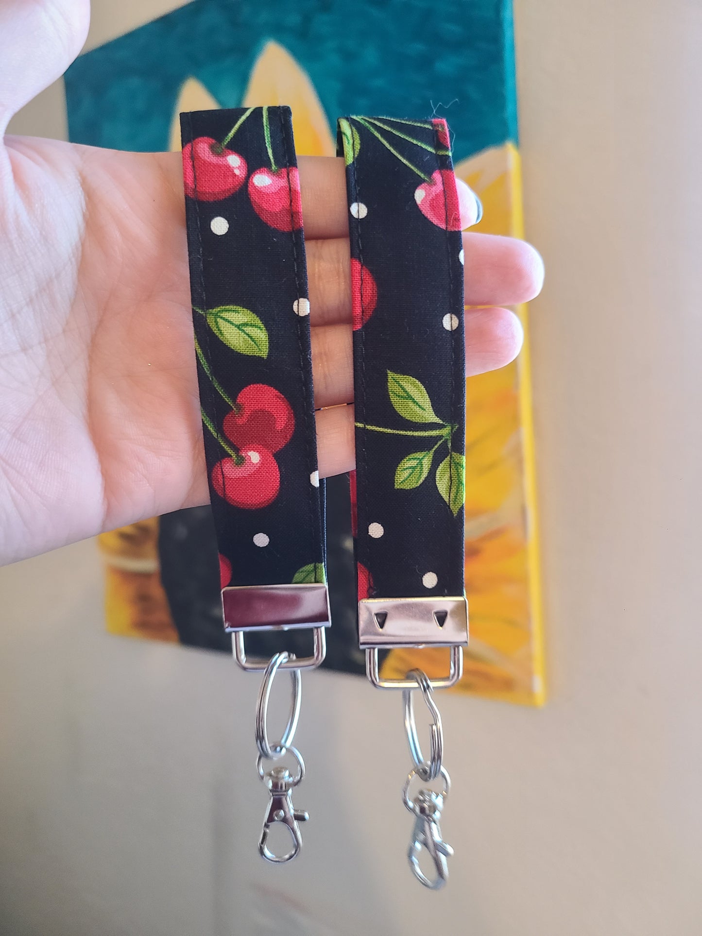 Cherry Wristlet Keychain