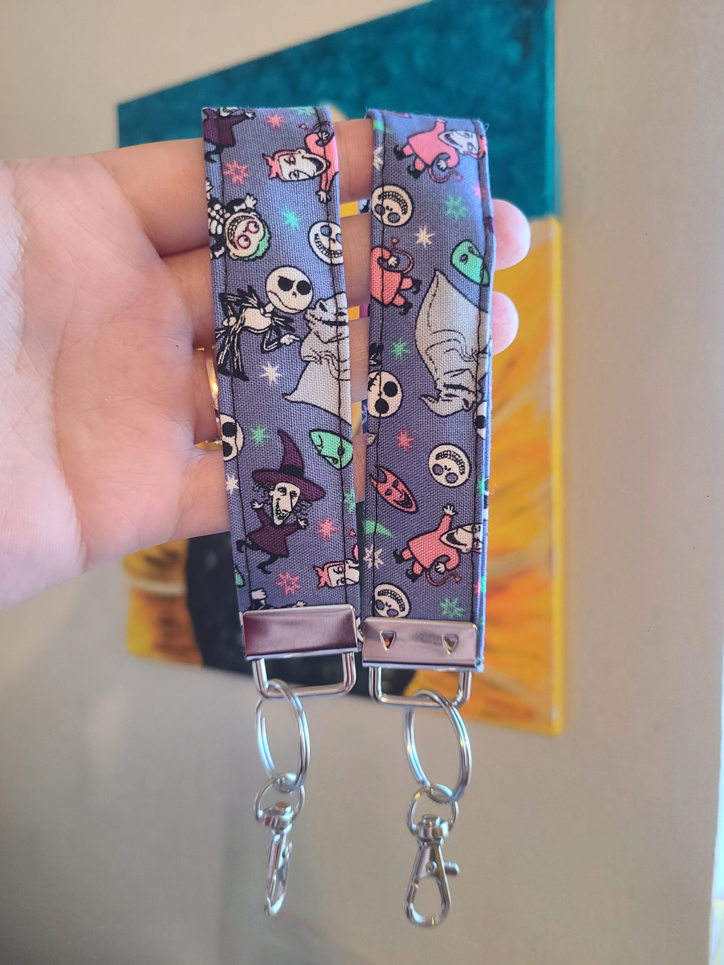 NBC Wristlet Keychain made with Licensed Disney Fabric