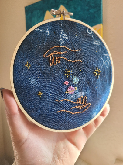 Celestial Embroidery Hoop 6 Inches