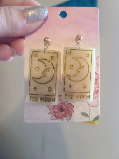 Tarot Card Clay Earrings