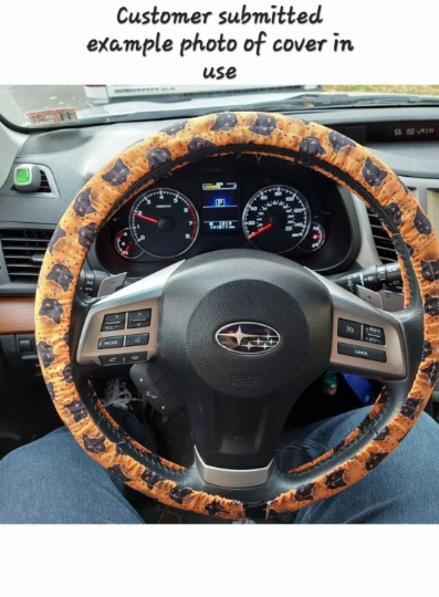 Steering Wheel Cover made with Licensed HP Fabric