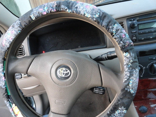 Chalkboard Sugar Skull Steering Wheel Cover, Handmade - Harlow's Store and Garden Gifts