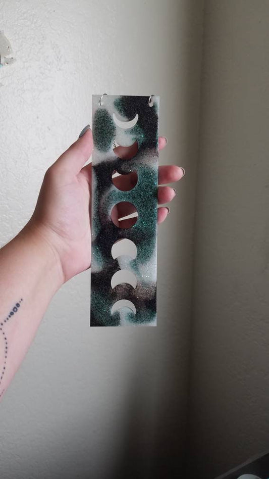 Smoky Resin Moon Phase Wall Art