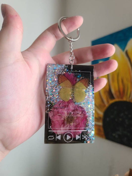 MP3 Player Resin Keychain