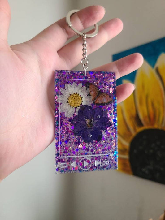MP3 Player Resin Keychain