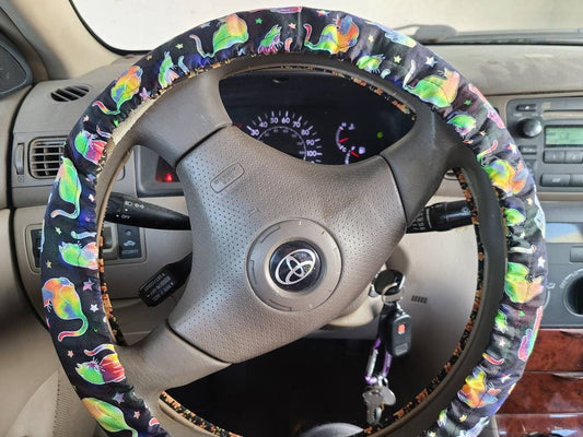 Galaxy Cat Steering Wheel Cover, Handmade - Harlow's Store and Garden Gifts