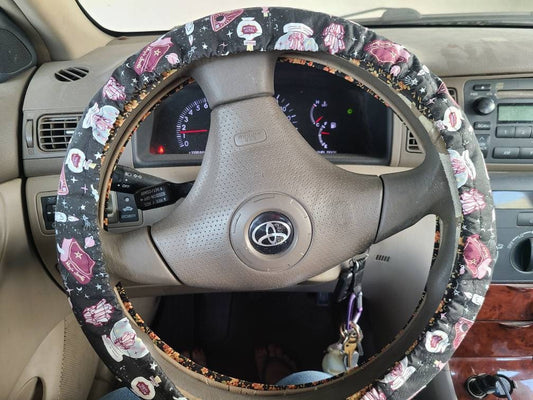 Halloween Steering Wheel Cover, Witchy Gift, Spooky Season, 100% Cotton, Washable, Custom Car Accessories - Harlow's Store and Garden Gifts