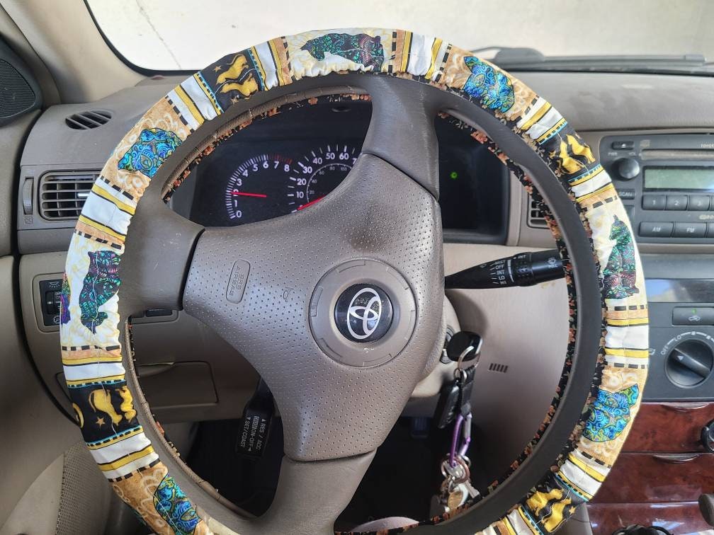 Cats Steering Wheel Cover, Cat Mom Gift, Cat Lover Gift, 100% Cotton Washable - Harlow's Store and Garden Gifts