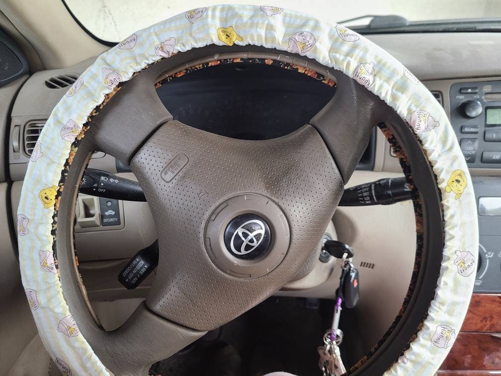 Honey Bear Steering Wheel Cover made with Licensed Disney Fabric - Harlow's Store and Garden Gifts