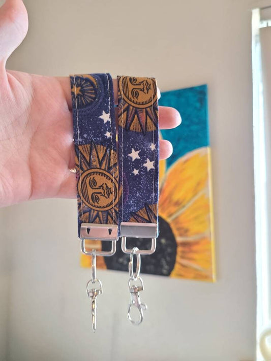 Sun and Moon Wristlet Keychain, Handmade - Harlow's Store and Garden Gifts