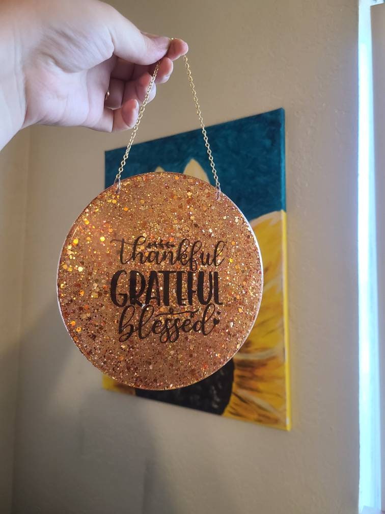 "Thankful, Grateful, Blessed" Wall Art
