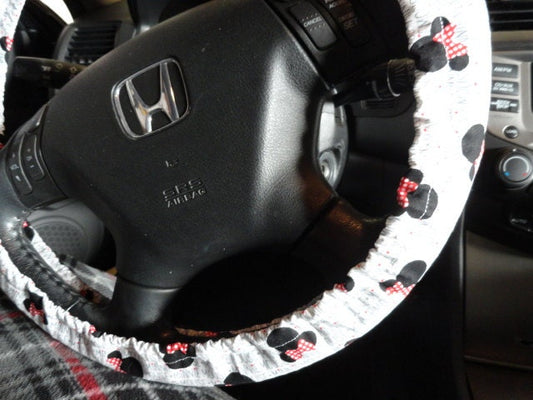 Mouse Words Steering Wheel Cover made with Licensed Disney Fabric - Harlow's Store and Garden Gifts